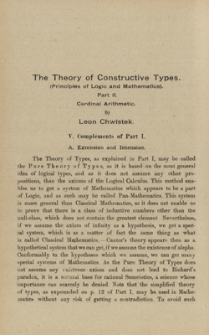 The theory of constructive Types : (Principies of logic and mathematics). Part II. Cardinal arithmetic
