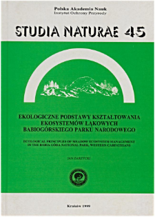 Ecological principles of meadow ecosystem management in the Babia G&oacute;ra National Park, Western Carpathians