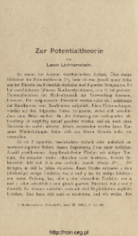 Zur Potentialtheorie