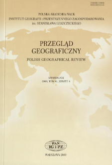 Przegląd Geograficzny T. 81 z. 4 (2009), Spis treści