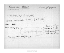 Stare Grabie. Files of Warsaw district in the Middle Ages. Files of Historico-Geographical Dictionary of Masovia in the Middle Ages