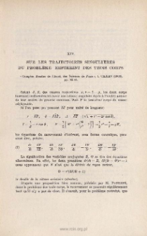 Sur les trajectoires singulières du problème restreint des trois corps. « Comptes rendus de l'Acad. des Sc. Paris », t. CXXXV (1903), pp. 82-84
