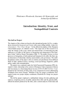 Introduction: Identity, Trust, and Sociopolitical Contexts