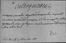 Kartoteka Słownika Łaciny Średniowiecznej; interquiesco - introitus