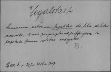 Kartoteka Słownika Łaciny Średniowiecznej; legalitas - lex