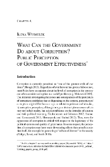 What Can the Government Do about Corruption? Public Perception of Government Effectiveness
