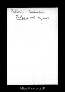 Zalesie. Files of Rozan district in the Middle Ages. Files of Historico-Geographical Dictionary of Masovia in the Middle Ages