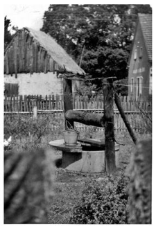 A well with a winch
