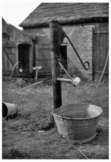 A well with a pump