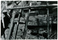A fragment of a log barn