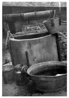 A well with a winch