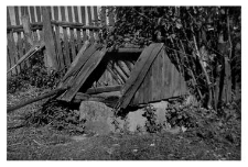 A well with a manual lift