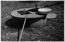 A well with a manual lift