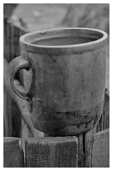 A stoneware pot