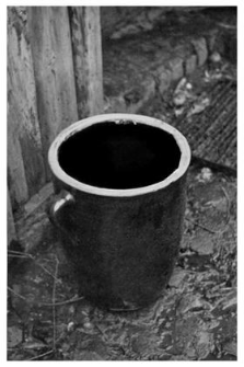 A stoneware pot