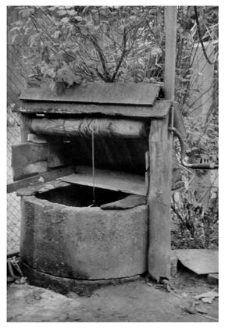 A well with a winch