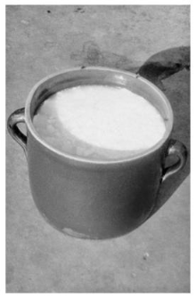 A stoneware pot