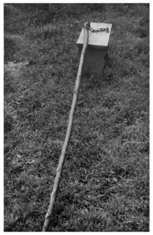 A pole for drawing water from a well
