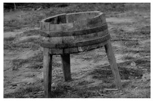 A base for a bucket of water