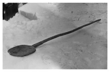 A bread oven shovel
