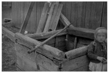 A well with a manual lift