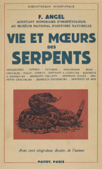 Vie et m&oelig;urs des serpents