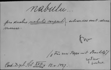 Kartoteka Słownika Łaciny Średniowiecznej; nabulum - navilium