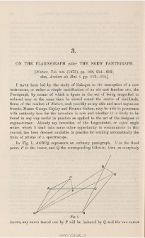 On the plagiograph aliter the skew pantigraph