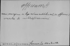 Kartoteka Słownika Łaciny Średniowiecznej; officium - opera