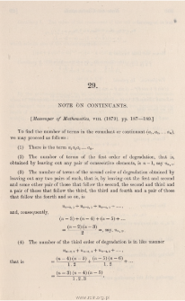 Note on continuants