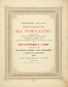 [Commemorative album of prof. Maksymilian Nowicki; title cards]