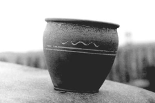 A clay pot