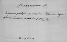 Kartoteka Słownika Łaciny Średniowiecznej; praeconium - praegravo