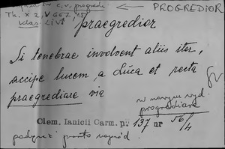 Kartoteka Słownika Łaciny Średniowiecznej; praegredior - praescribo