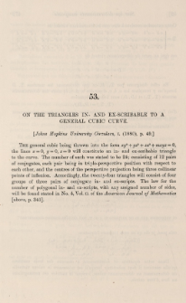 On the triangles in- and ex-scribable to a general cubic curve
