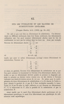 Sur les puissances et les racines de substitutions lin&eacute;aires