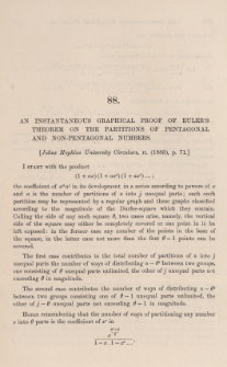 An instantaneous graphical proof of Euler's theorem on the partitions of pentagonal and non-pentagonal numbers