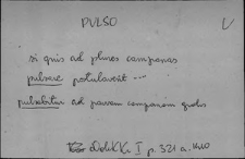 Kartoteka Słownika Łaciny Średniowiecznej; pulso - pyxis