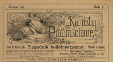 Kwiaty Powieściowe : tygodnik belletrystyczny 1886 N.20