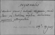 Kartoteka Słownika Łaciny Średniowiecznej; regionalis - religio