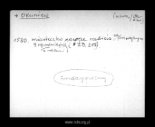 Okuniew. Files of Warsaw district in the Middle Ages. Files of Historico-Geographical Dictionary of Masovia in the Middle Ages