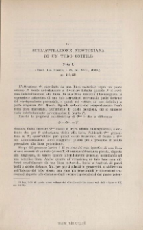 Sull'attrazione newtoniana di un tubo sottile: NOTA I. « Rend. Acc. Lincei », ser. 5ª, vol. XVII (1908)2, pp. 413-426