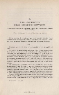 Sulla costituzione delle radiazioni elettriche. &laquo; Nuovo Cimento &raquo;, ser. 5&ordf;, vol. XVIII (1909)
