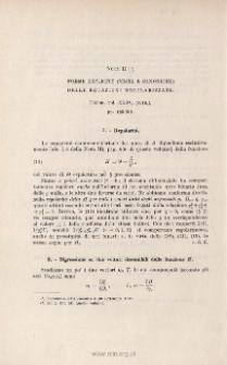 NOTA II. Forme esplicite (mista e canoniche) delle equazioni regolarizzate. Ibidem, pp. 485-501
