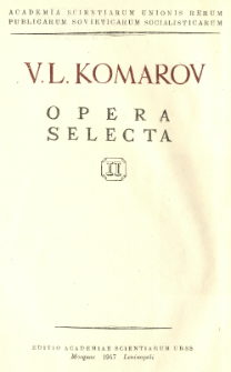 Opera selecta = Izbrannye sočineni&acirc;. 2, [Vvedenie k floram Kita&acirc; i Mongolii]