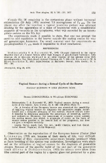 Vaginal smears during a sexual cycle of the beaver