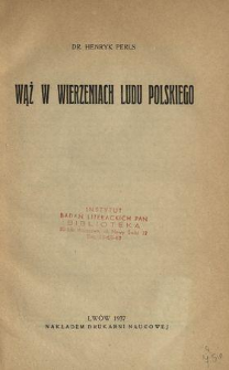 Wąż w wierzeniach ludu polskiego