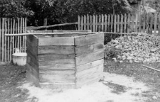 A well with a manual lift