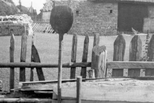 A bread oven shovel