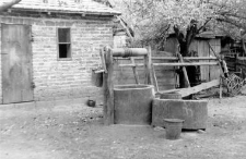 A well with a winch